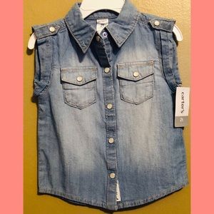 Carters Infant Blue Jean Button Down
